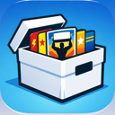 Too Many Comics app icon: a long box of comics